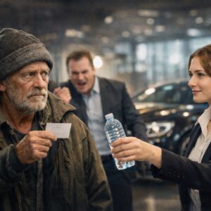 Bettler und Hilfe im Salon